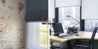 rèm cửa mệnh kim cho phòng làm việc