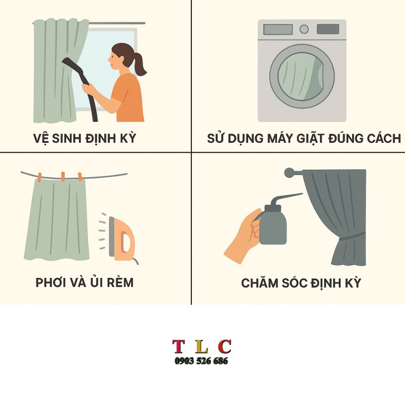 bảo quản rèm cửa phòng ngủ