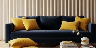 rèm cửa màu kem sang trọng