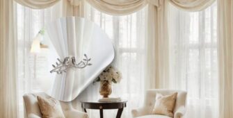 Rèm Cửa tân cổ điển Kết Hợp Phụ Kiện (Bèo, Yếm, Dây Buộc)