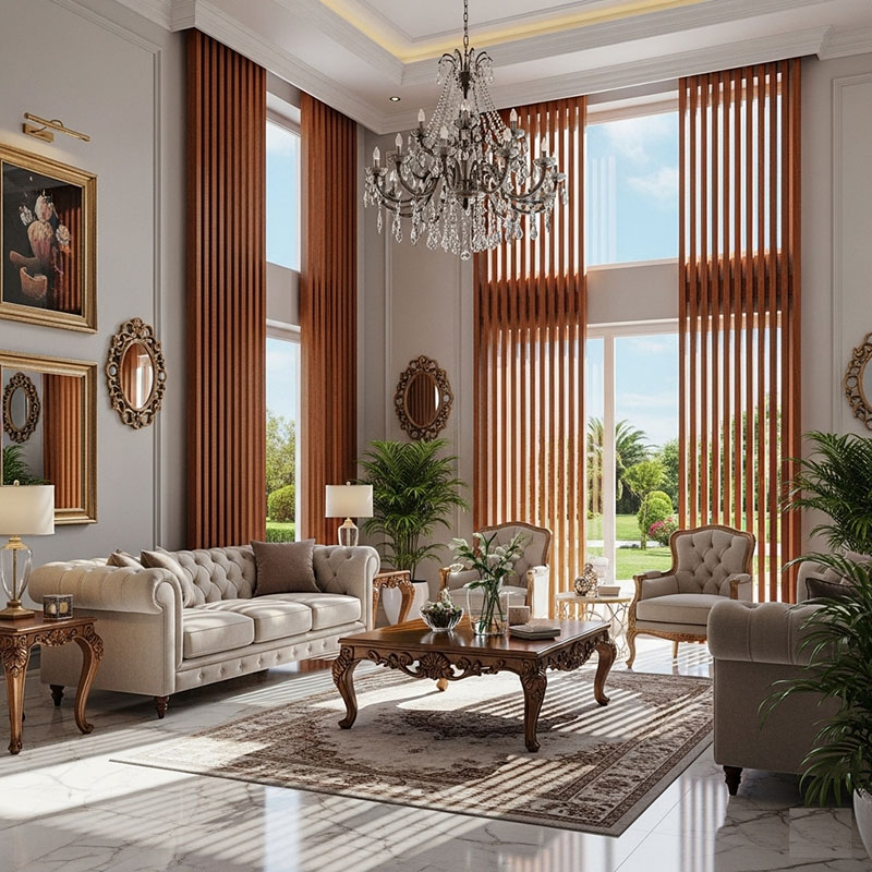rèm gỗ phòng khách