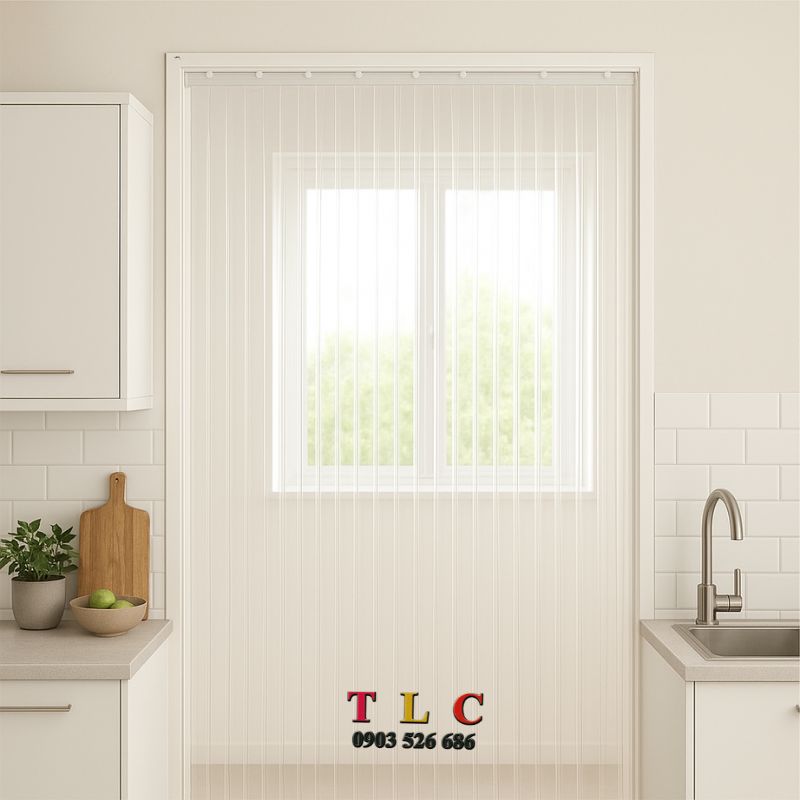 rèm nhựa PVC trong suốt cho nhà bếp